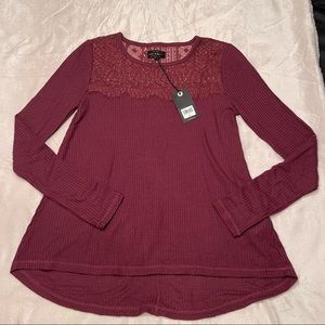 Lucky Brand Waffle Lace Shirt